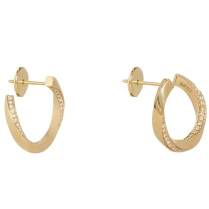 CELINE TORSION EARRINGS IN YELLOW GOLD AND DIAMONDS