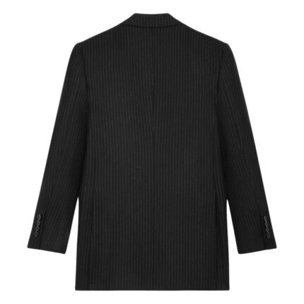 CELINE FRANÇOISE JACKET IN STRIPED WOOL FLANNEL