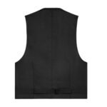 CELINE DOUBLE BREASTED VEST IN STRIPED WOOL FLANNEL
