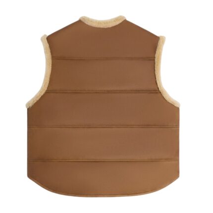 CELINE OVERSIZED SLEEVELESS JACKET IN CURLY LAMBSKIN