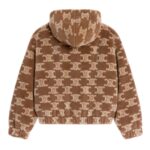 CELINE HOODED JACKET IN TRIOMPHE WOOL AND FUR