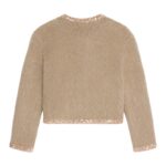 CELINE EMBROIDERED CARDIGAN JACKET IN BRUSHED MOHAIR