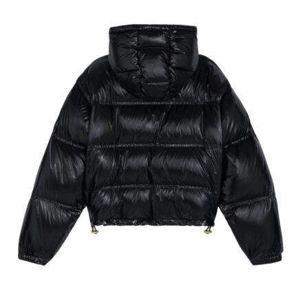 CELINE CROPPED TRIOMPHE DOWN JACKET IN LIGHTWEIGHT NYLON
