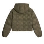 CELINE CROPPED TRIOMPHE DOWN JACKET IN LIGHTWEIGHT NYLON