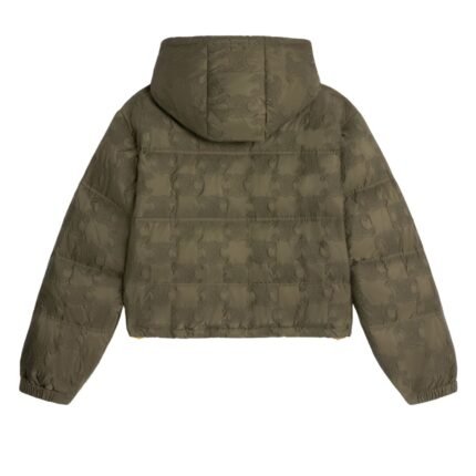 CELINE CROPPED TRIOMPHE DOWN JACKET IN LIGHTWEIGHT NYLON