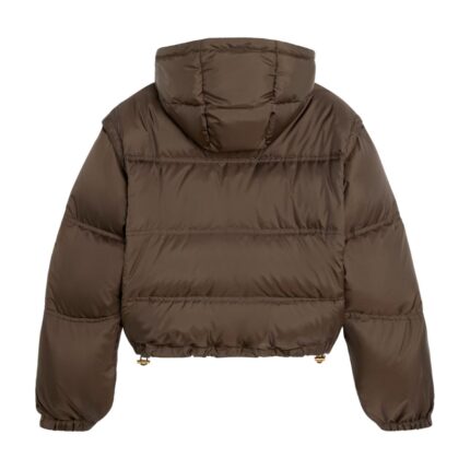 CELINE TRIOMPHE CROPPED DOWN JACKET IN LIGHTWEIGHT NYLON
