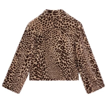 CELINE EGG SHAPED PEACOAT IN FUR EFFECT WOOL