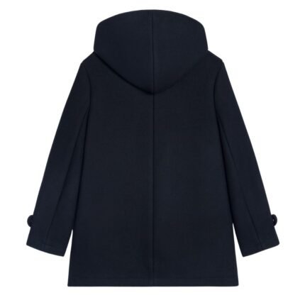 CELINE HOODED TRIOMPHE COAT IN WOOL FELT