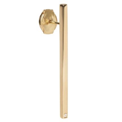 CELINE SENTIMENTAL STRAIGHT EARRING IN YELLOW GOLD AND DIAMOND