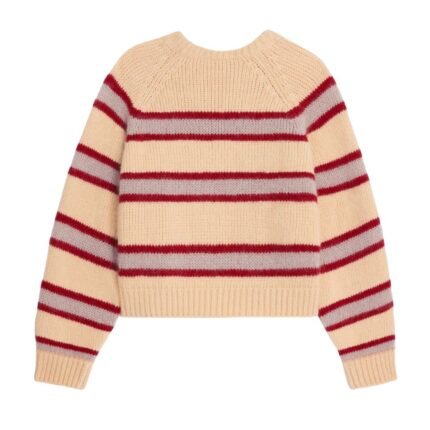 CELINE CREW NECK SWEATER IN STRIPED CASHMERE AND WOOL