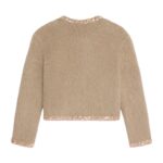 CELINE EMBROIDERED CARDIGAN JACKET IN BRUSHED MOHAIR