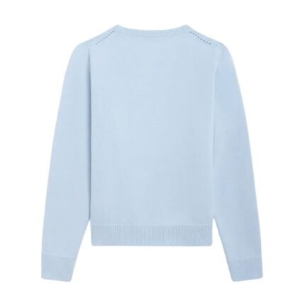 CELINE CREW NECK SWEATER IN HERITAGE CASHMERE BABY BLUE
