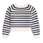 CELINE CREW NECK MARINIÈRE SWEATER IN MOHAIR AND SILK