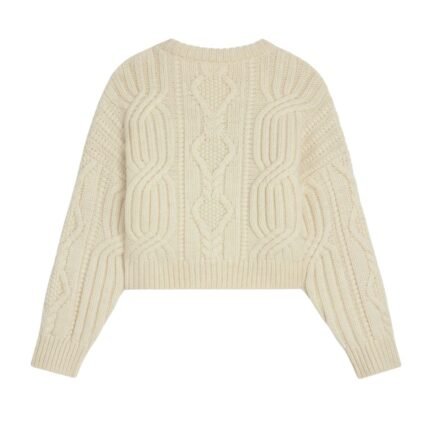 CELINE TRIOMPHE CREW NECK SWEATER IN ARAN WOOL