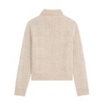 CELINE TURTLENECK SWEATER IN SHETLAND POINTELLE