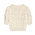CELINE CROPPED CARDIGAN IN POINTELLE COTTON