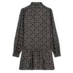 CELINE BASQUE MINI DRESS IN SILK TWILL