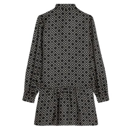 CELINE BASQUE MINI DRESS IN SILK TWILL