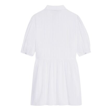 CELINE BABYDOLL MINI DRESS IN STRIPED COTTON VOILE