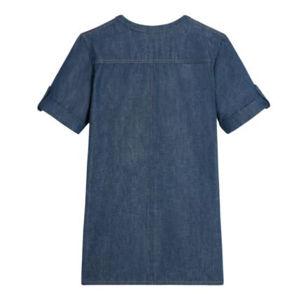CELINE MINI DRESS IN DARK OCEAN WASH DENIM