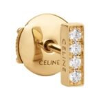 CELINE LINE STUD IN YELLOW GOLD AND DIAMONDS