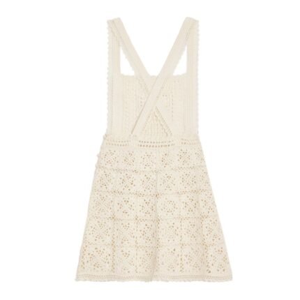 CELINE TRIOMPHE MINI DRESS IN CROCHETED COTTON