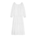 CELINE EMBROIDERED FOLK DRESS IN COTTON MUSLIN