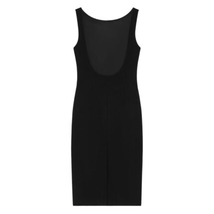CELINE PENCIL DRESS IN GAUFFERED DOUBLE WOOL