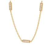CELINE LINE TRIPLE BRACELET IN YELLOW GOLD AND DIAMONDS