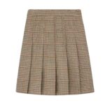 CELINE PLEATED SKIRT IN HOUNDSTOOTH WOOL