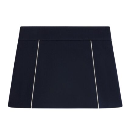 CELINE TRAPEZE MINI SKIRT IN GAUFFERED DOUBLE WOOL