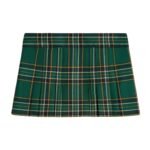 CELINE PLEATED MINI SKIRT IN TARTAN WOOL