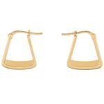 CELINE FORMES ABSTRAITES PYRAMID HOOPS IN BRASS WITH GOLD FINISH