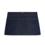 CELINE TRAPEZE MINI SKIRT IN RAW WASH DENIM