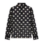 CELINE BLOUSE WITH OVERTURNED COLLAR IN SILK GEORGETTE