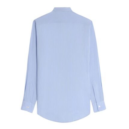 CELINE ROMY LAVALLIÈRE SHIRT IN STRIPED SILK