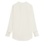 CELINE FRILLED ROMY SHIRT IN SILK CREPE AND ACETATE