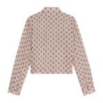 CELINE CROPPED SHIRT IN SILK GEORGETTE