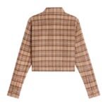 CELINE ROMY CROPPED SHIRT IN CHECKED CASHMERE