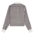 CELINE CROPPED SHIRT IN CHECK SILK