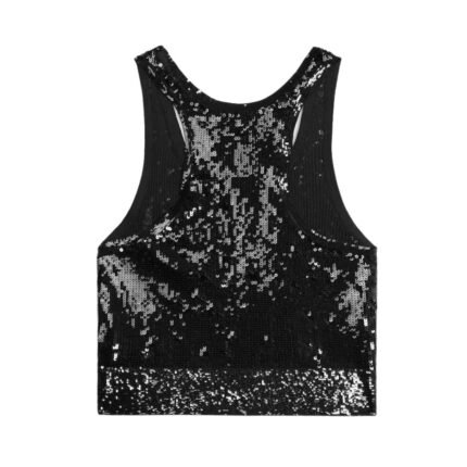 CELINE EMBROIDERED TANK TOP IN SILK AND COTTON