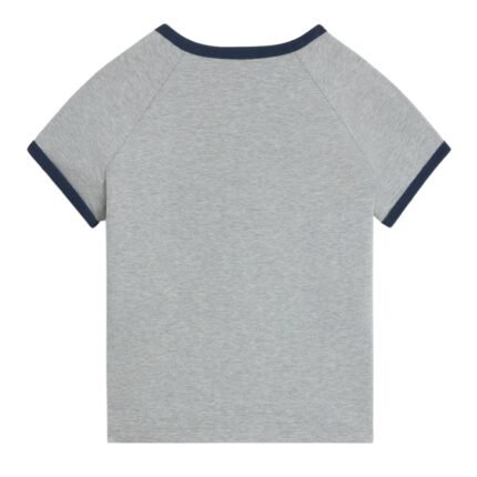 CELINE PARIS T SHIRT IN COTTON JERSEY GREY MELANGE