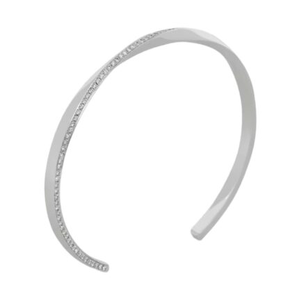 CELINE TORSION BRACELET IN WHITE GOLD AND DIAMONDS