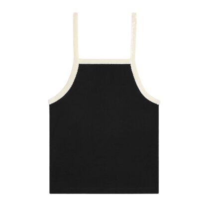 CELINE TANK TOP WITH TRIOMPHE EMBROIDERY IN COTTON JERSEY
