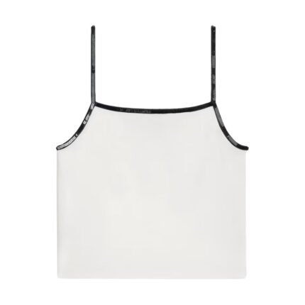 CELINE EMBROIDERED TRIOMPHE TANK TOP IN COTTON JERSEY