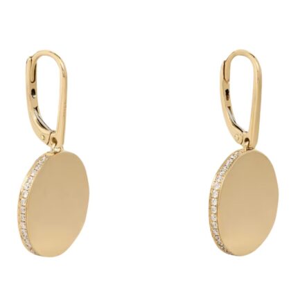 MEDAILLE CELINE EARRINGS IN YELLOW GOLD AND DIAMONDS