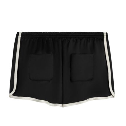 CELINE MINI TRIOMPHE SHORTS IN SATIN