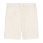 CELINE TRIPLE PLEATED MASCULIN SHORTS IN STRIPED WOOL