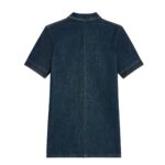 CELINE WORKWEAR MINI DRESS IN RINSED WASH DENIM