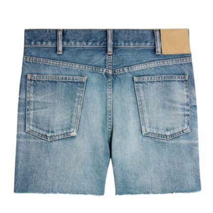 CELINE SKATE SHORTS IN ELECTRIC SKY WASH DENIM